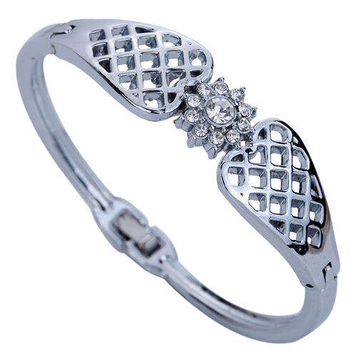 Cute Ananas Shape Silver Women Crystal Inlaid Bracelet & Bangle